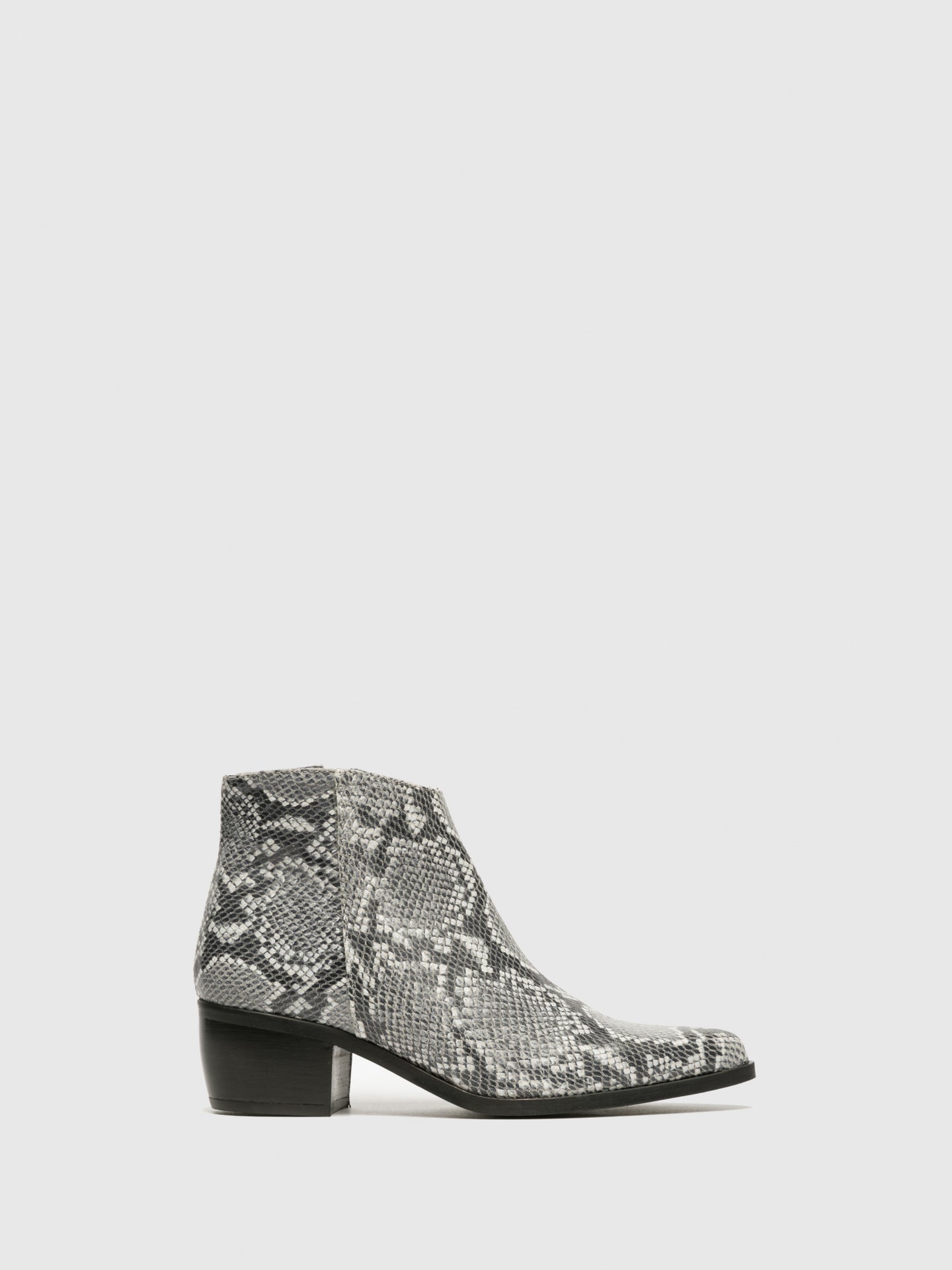 Foreva Gray Zip Up Ankle Boots
